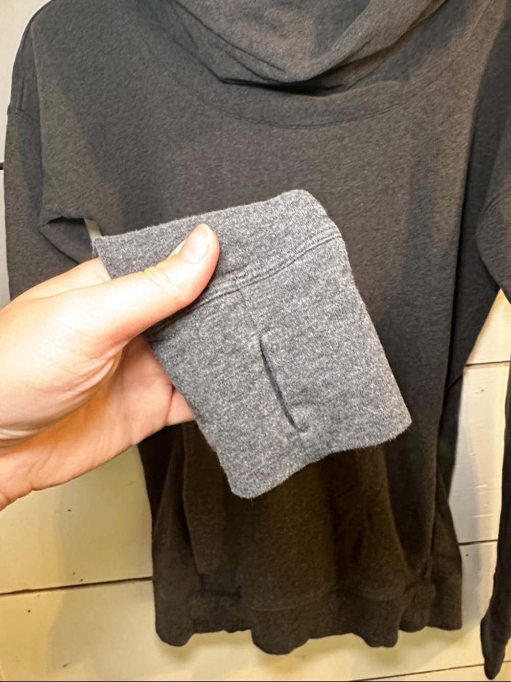 Lululemon Womens Stress Less Hoodie Heathered Dark Gray - Picture 3 of 16